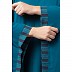 Kaftan Abaya with striped border- Dark Teal Kaftan Abaya with striped border- Dark Teal